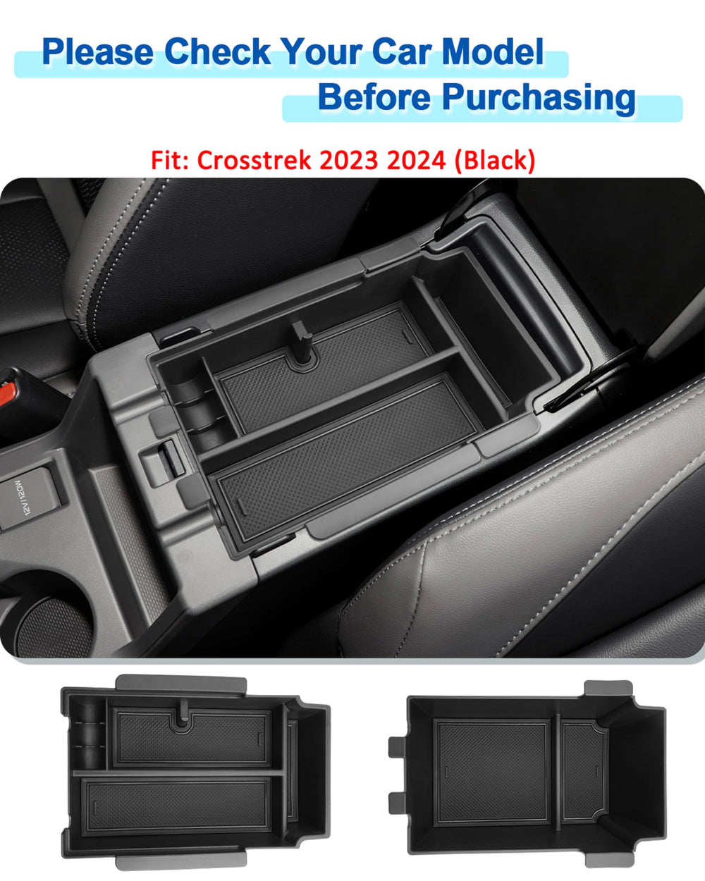 Coleya Crosstrek center-console fitment closeup with precise size