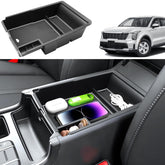 Coleya Sorento console organizer close-up showing durable ABS material.