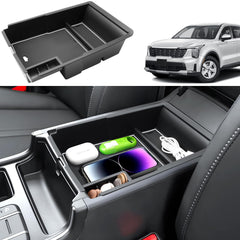 Coleya Sorento console organizer close-up showing durable ABS material.