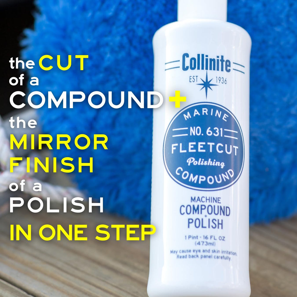 Collinite 631 Fleetcut gelcoat-restoration on marine surfaces