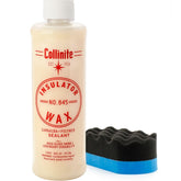 COLLINITE 845 insulator wax bottle with applicator for easy, durable protection.