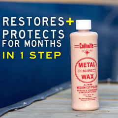 COLLINITE 850 Metal Wax is easy to wipe off during detailing.