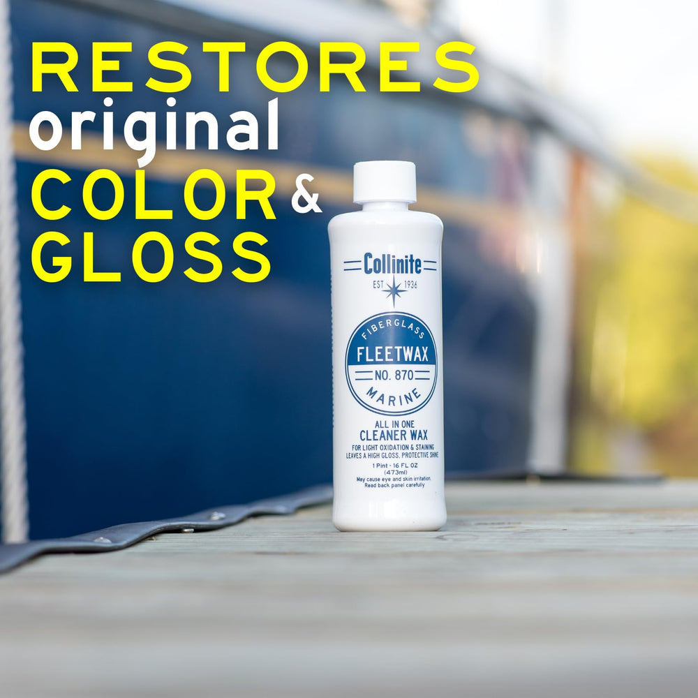COLLINITE 870 Fleetwax creates durable water beading and protective gloss.