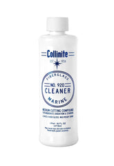 COLLINITE 920 Cleaner removes marine stains to revive gel coat shine.