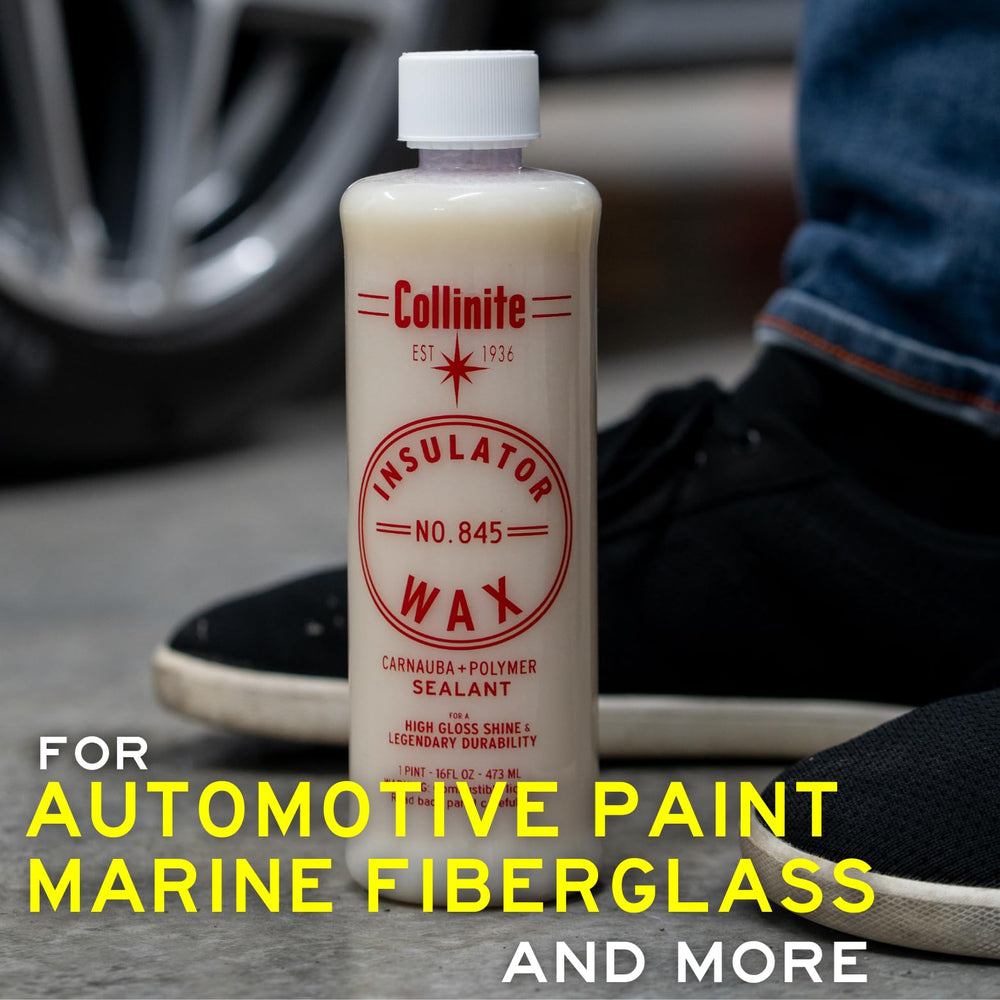 COLLINITE No. 845 applying wax by hand on a vehicle panel