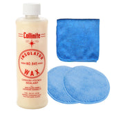 COLLINITE No. 845 bottle on a car detailing setup for durable protection