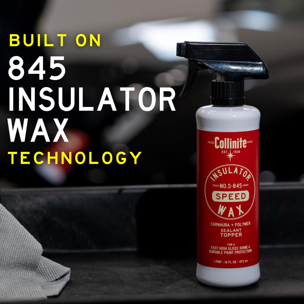 COLLINITE S-845 high-gloss finish highlights deep, reflective paint.