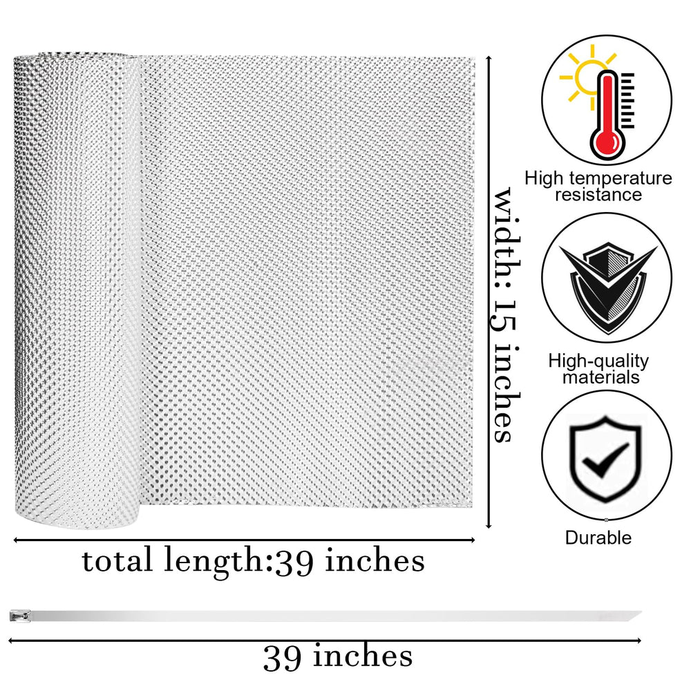Coloch embossed-design heat shield adds style and efficient airflow around the muffler.