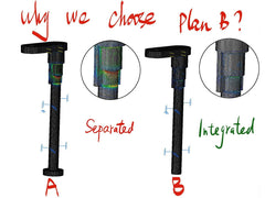 COLOFULWAY installation view of fuel door hinge kit steps.