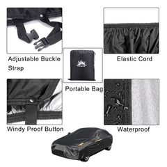 COLOR RAIN TIME windproof straps keeping the cover secure in windy conditions