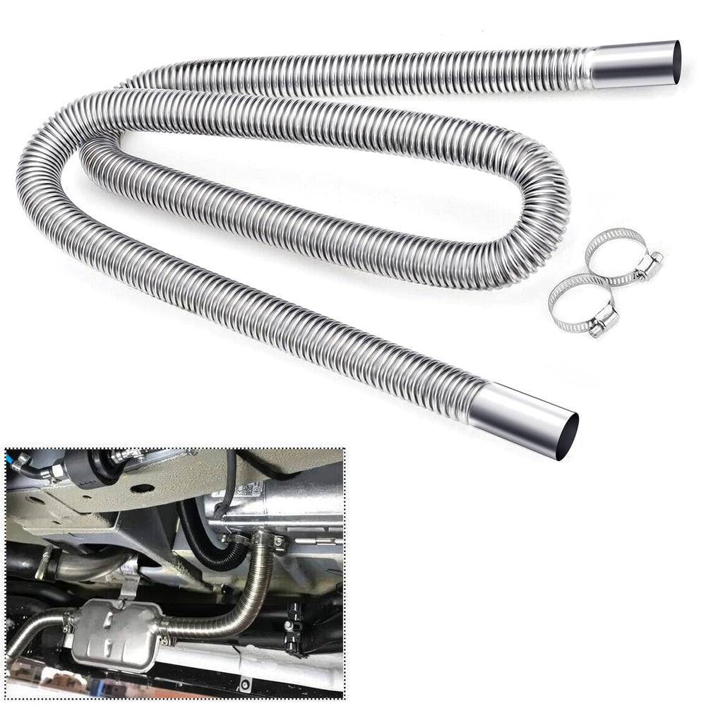 COLOR TREE universal exhaust pipe with 1in ID and bright stainless finish for durability.