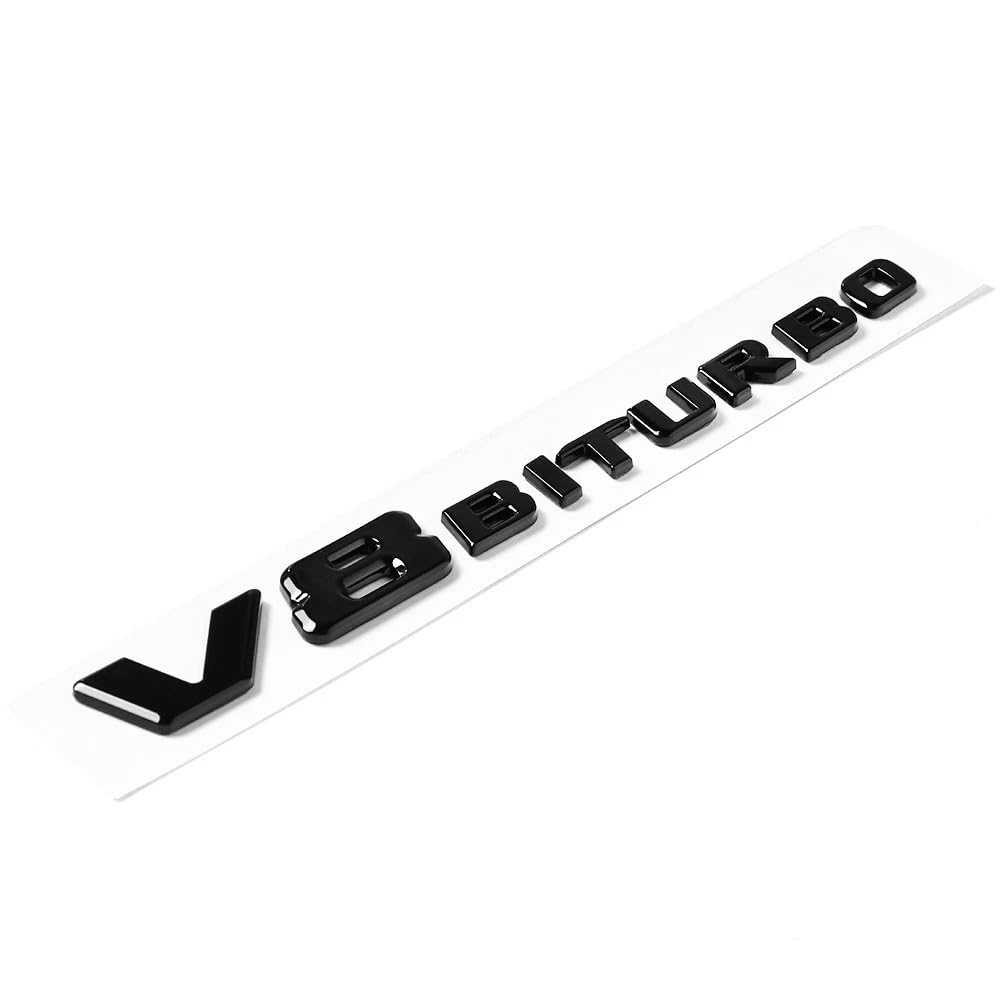 Coloralya V8 Biturbo emblem pack inside box ensures complete replacement kit.