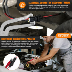 CoLuck 60° angled pliers reach sensors in tight engine bays
