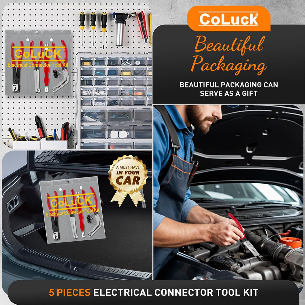 CoLuck hose clamp pliers reaching tight spots to secure clamps