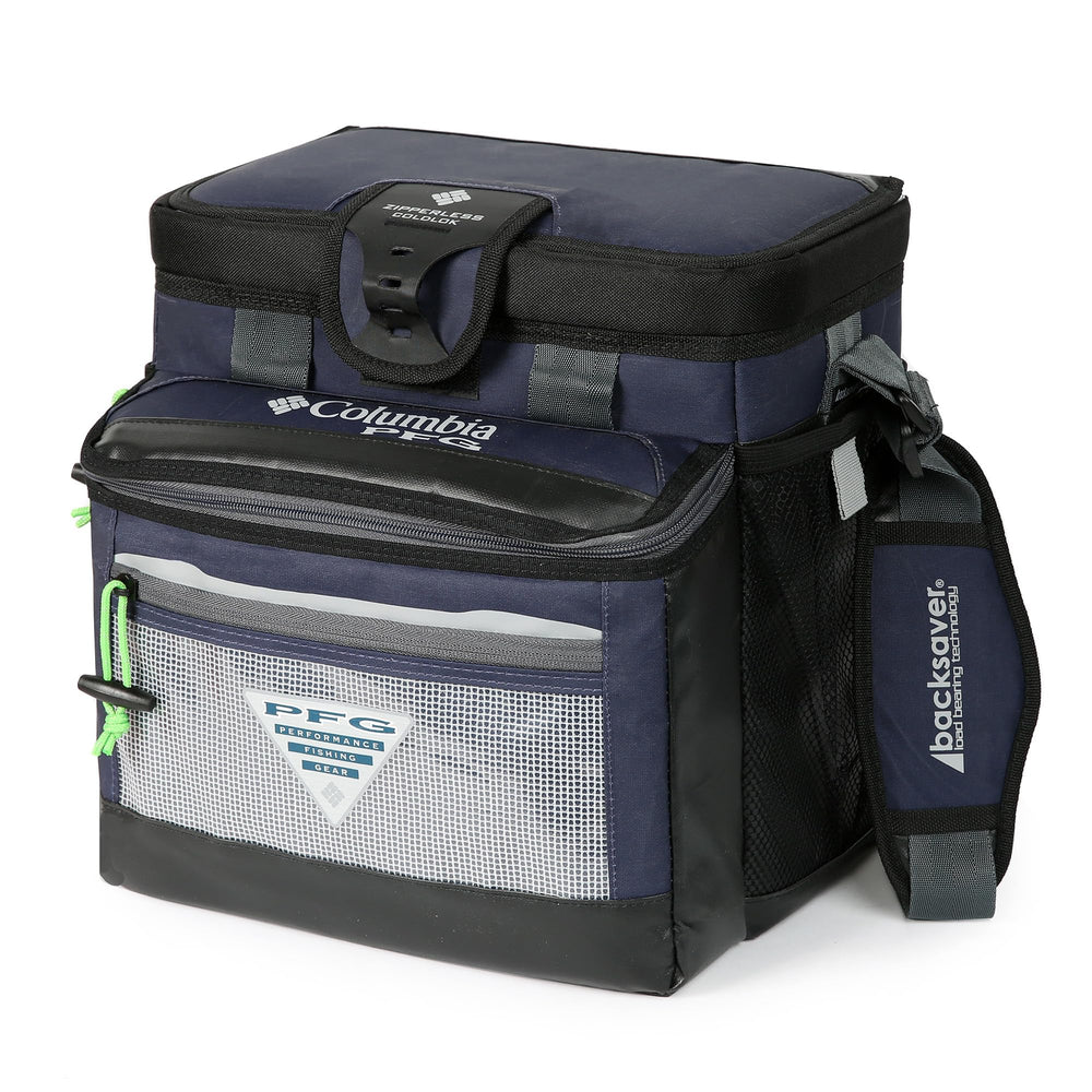 Columbia PFG Thermal Pack Cooler zipperless lid enables quick access to snacks.