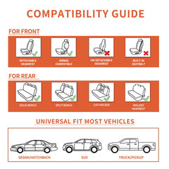 COMFDRIVE waterproof surface beads liquids to protect seats.