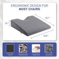 ComfySure portable seat cushion travels easily between car, desk, and couch.