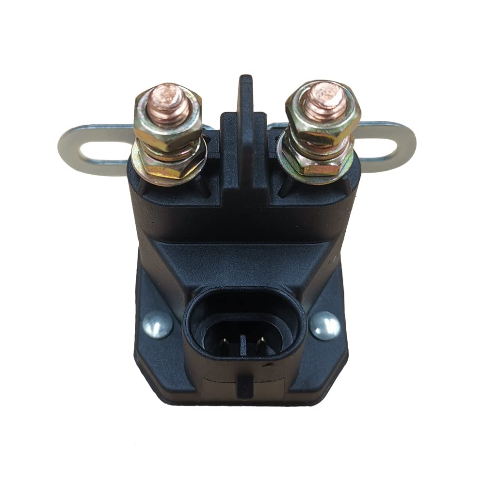 Commercial Navigation starter solenoid connector close-up highlights durable terminals for reliable starts.