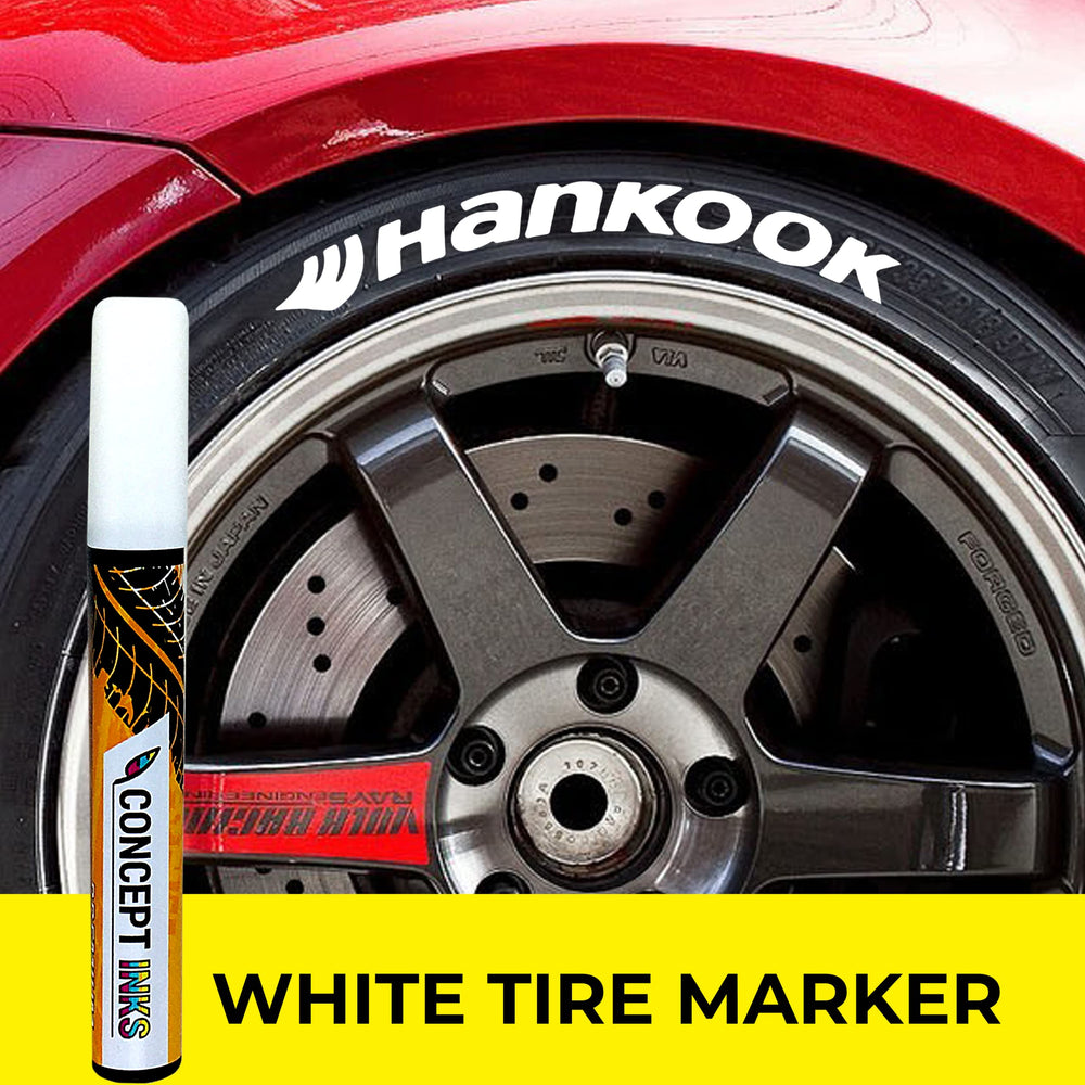 Crisp white lettering enhances a race-car look without flaking.
