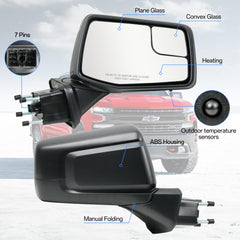 Convitex right side mirror with convex blind spot glass enhances lane awareness