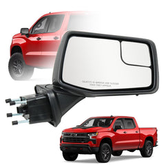 Convitex Silverado passenger mirror with heated glass for clear visibility in cold weather