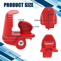 COOHAME trailer hitch lock red for 2-5/16 inch ball; improves security on trailers.