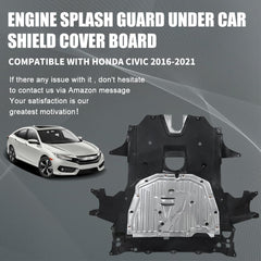 Underside protection view highlights engine guard shielding water and dirt