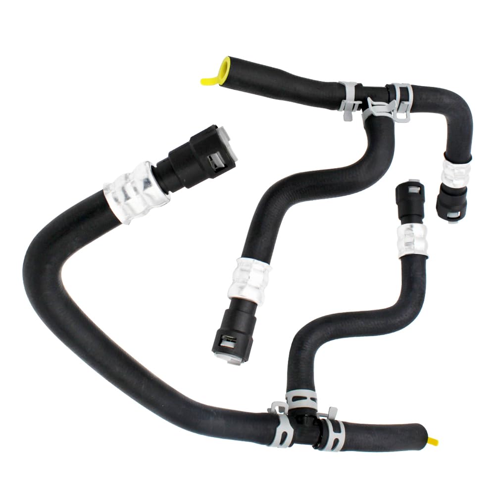 COOL STAR engine heater outlet hose close-up showing durable rubber-metal construction