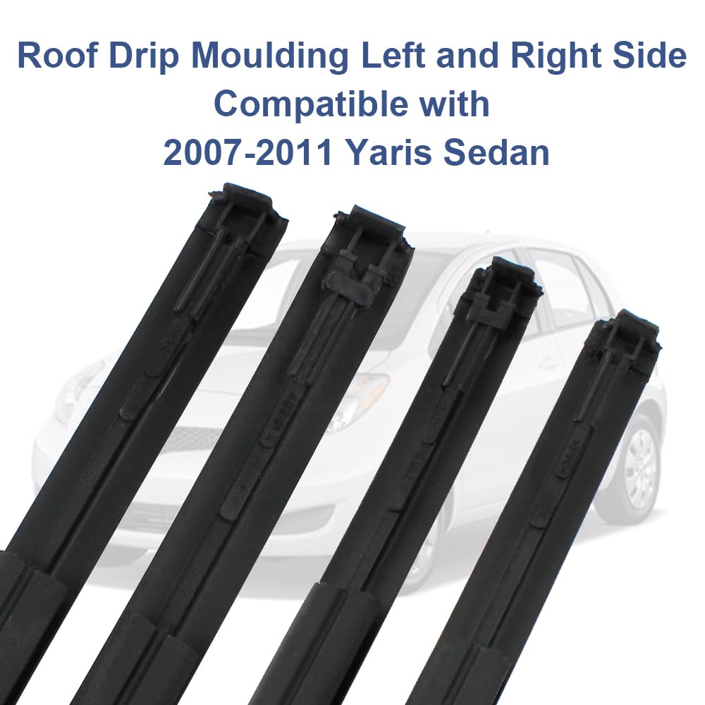 Installation steps for COOL STAR molding side on Yaris roof trim