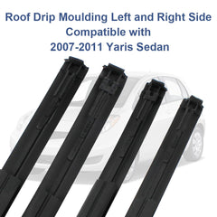 Installation steps for COOL STAR molding side on Yaris roof trim