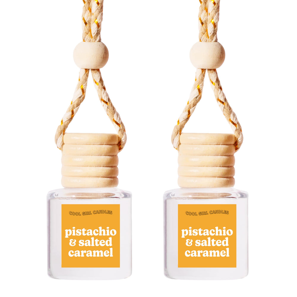 Cool Girl Candles pistachio-salted-caramel-diffuser-bottle for car scent that lasts.