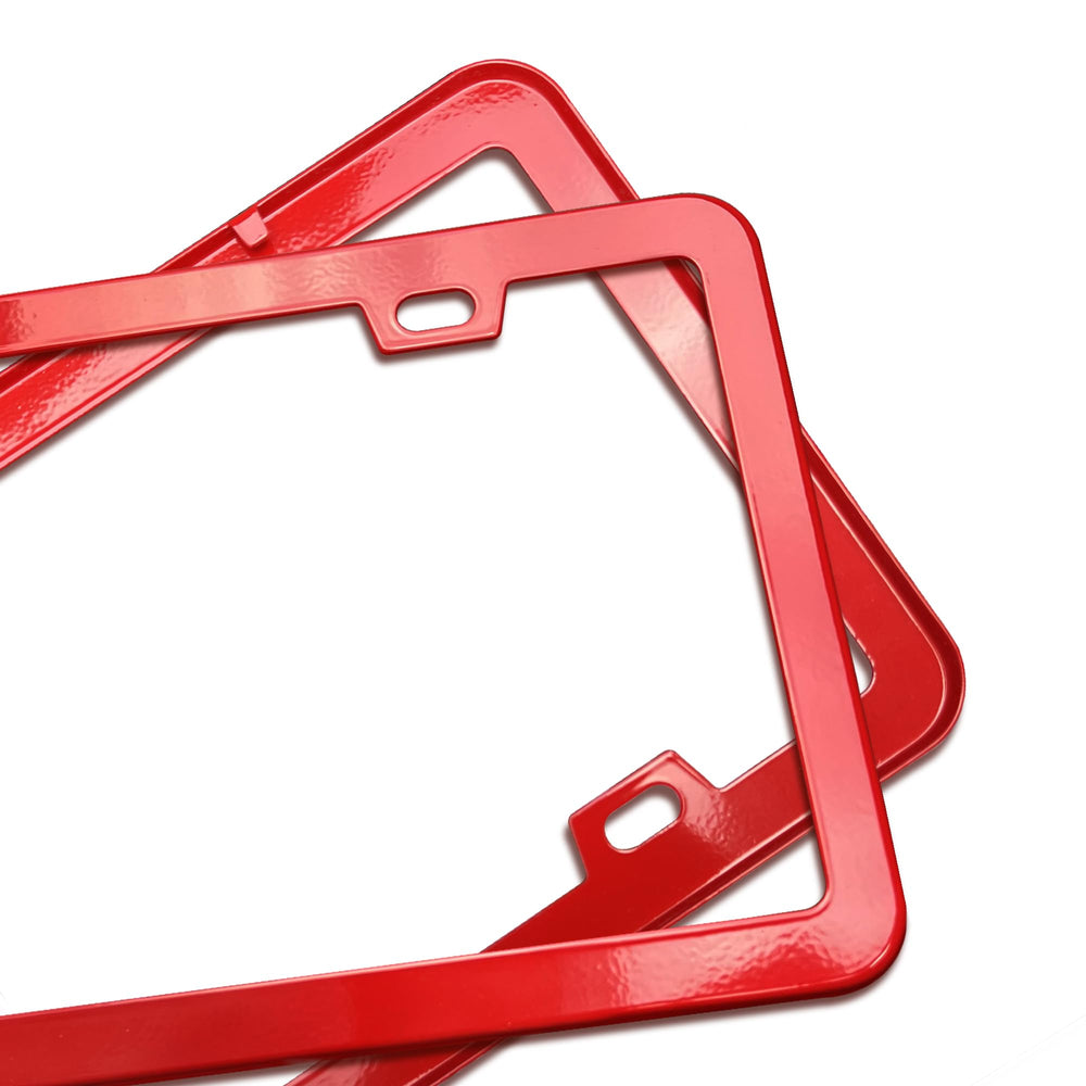 Copvner license plate frame rear view shows unobstructed visibility and secure fit.