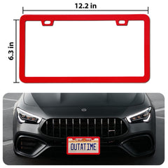 Copvner license plate frame packaging shows included coaster and valve caps.