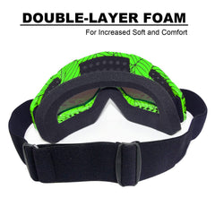 CoPvner Motorcycle Goggles adjustable strap fits various helmets securely