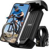 Corki bike phone holder front view with secure cradle and vibration protection.