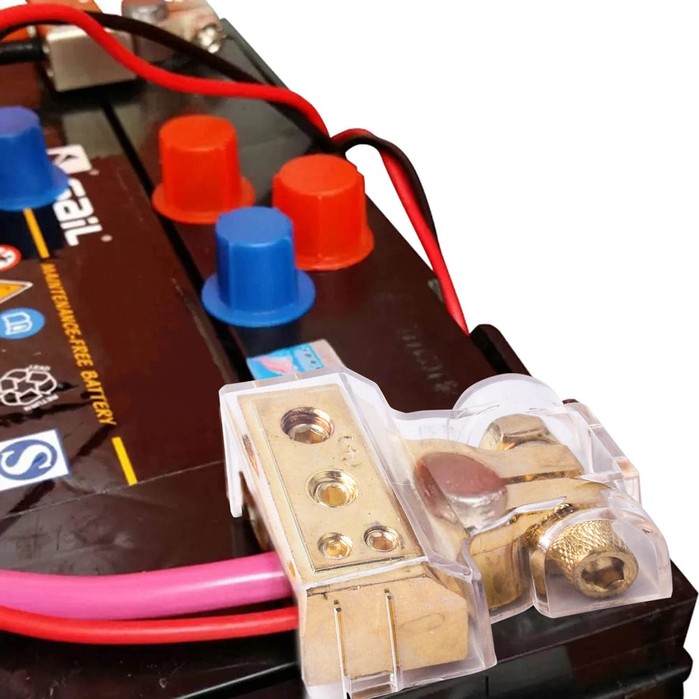 COROTC battery terminals suitable for Jeep, truck, and motorcycle installations.