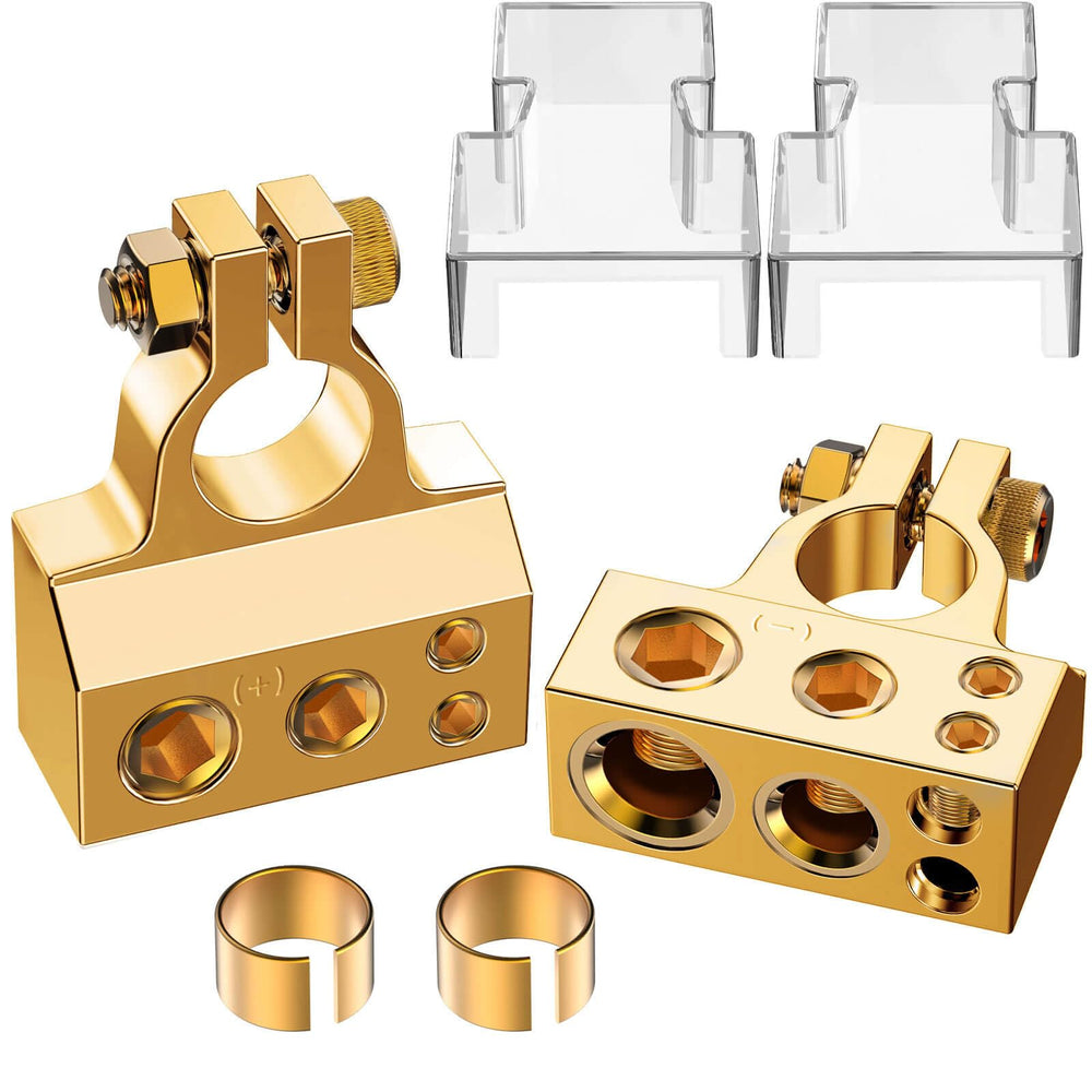 COROTC battery terminal connectors with positive 19mm terminal for a strong car connection.