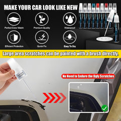 Scratch area repair can be completed quickly with quick-dry formula.