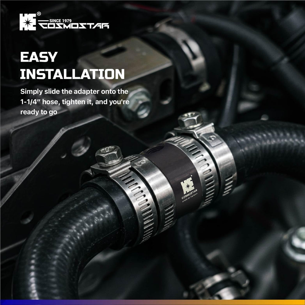 Cosmostar easy-install adapter designed for quick clamps and reliable seals