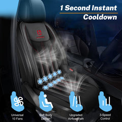 COTHERIXA cooling car seat cushion non slip back keeps the cushion in place during drives.