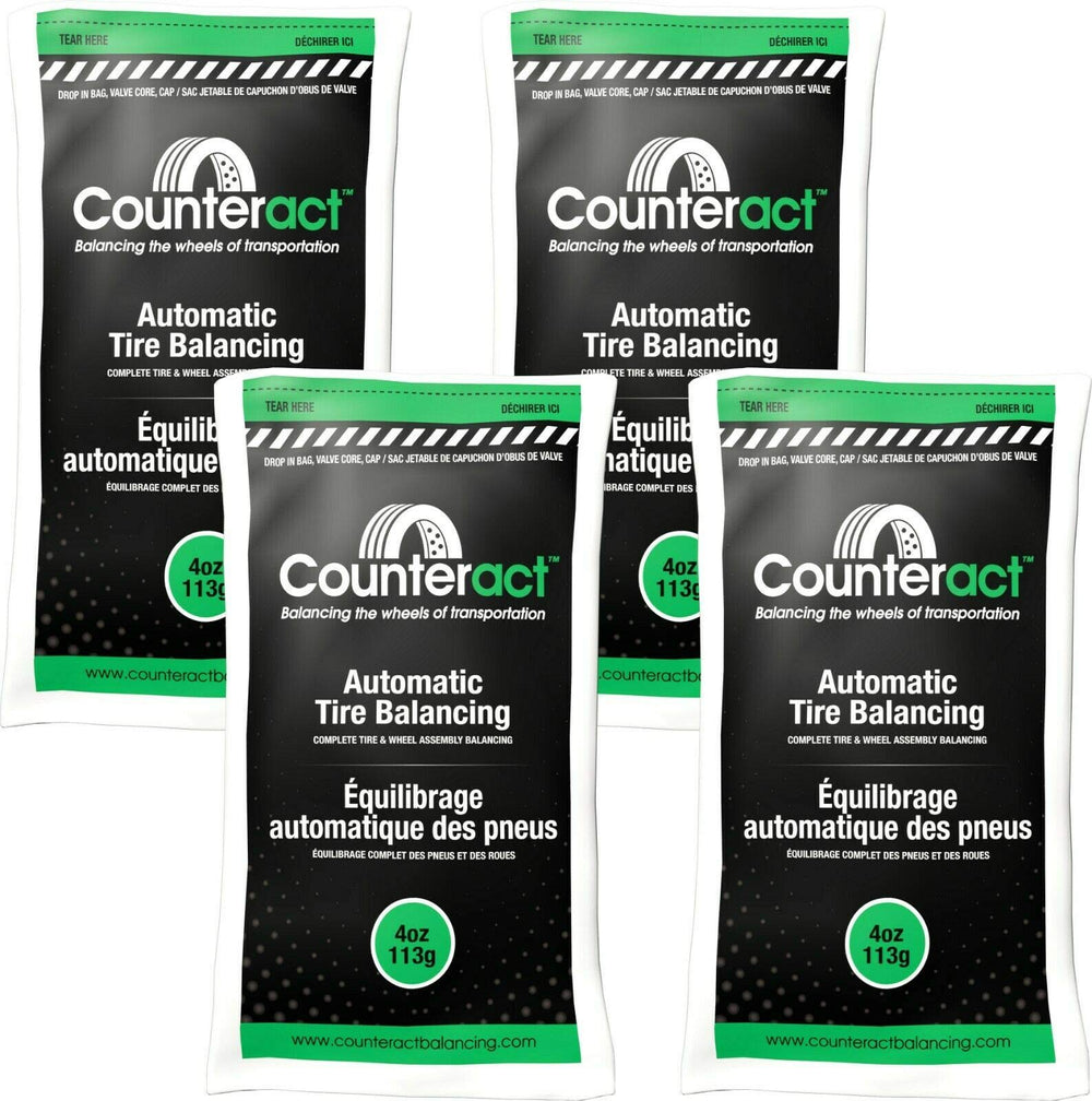 Counteract balance beads inside tire for even wear and smoother ride.