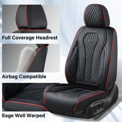 Airbag-compatible cutouts on Coverado seat covers maintain safety features