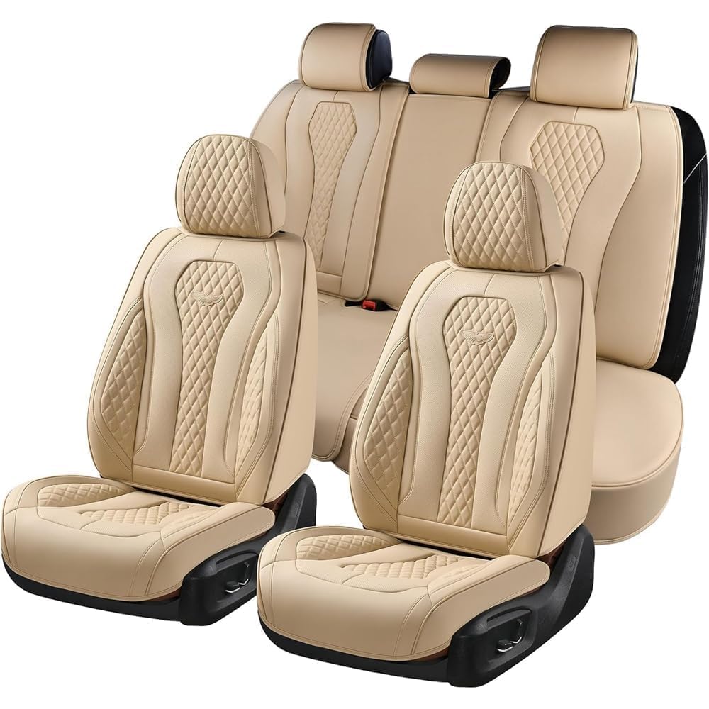 Coverado automotive seat covers full set for universal car fit with premium style
