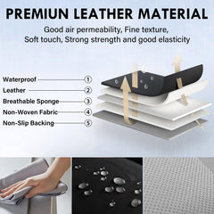Coverado breathable Nappa leather fabric; comfortable and fade-resistant.