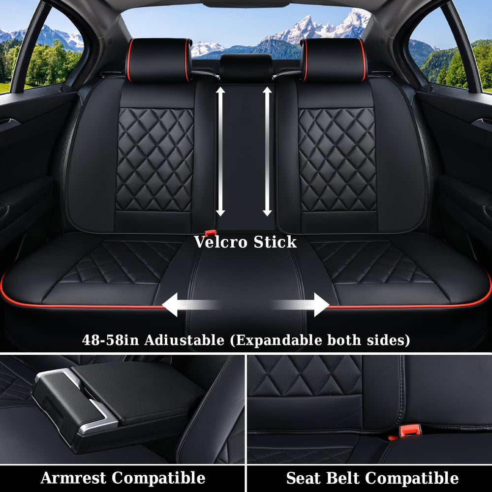 Coverado car seat covers faux leather texture close-up shows premium look and breathability