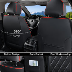 Coverado headrest covers set preserves adjustability while adding refined look