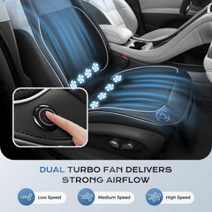 Coverado packaging showing the cushion and manual for quick setup