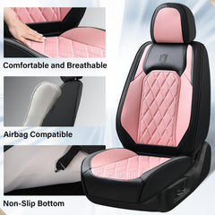 Easy installation for the front seats with chucks and hooks by Coverado.