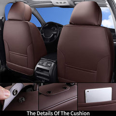 Coverado easy-installation seat covers with chuck and hook.