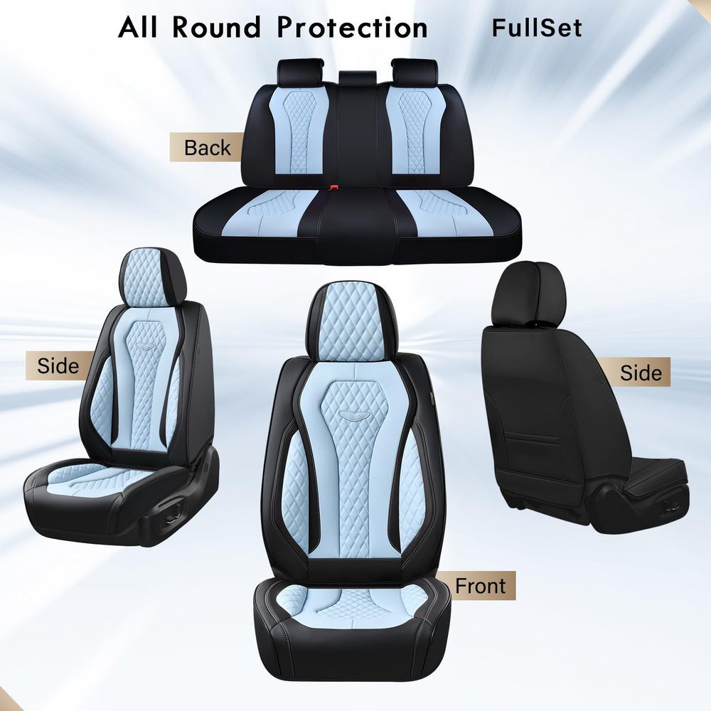 Coverado foam-padded cushions add comfort on long drives.